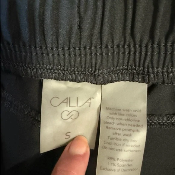 CALIA by Carrie Underwood Black Elastic Waist Athletic Shorts - Picture 4 of 5